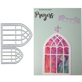 Window Frame Metal Die Cuts Dies Stencil, 2pcs Window Frame Cutting Dies Cut Stencils DIY Scrapbooking Cards Photo Album Craft Decorative Embossing Paper Dies for Album Card Scrapbooking Making