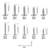 345 Pcs M2 M3 Self Tapping Screws for Wood Screws