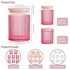 sunnyfuture 10 OZ Pink Candle Jars for Making Candles Set