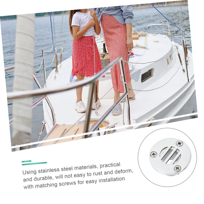 LALAFINA 2 Sets Stainless Steel Boat Deck Drain Plug Durable