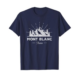 Mont Blanc France T Shirt Vintage Skiing Retro Tee Design T-Shirt