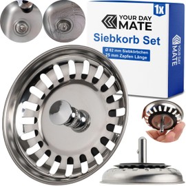 Strainer Basket for Sink, Diameter 79 mm / 80 mm / 82 mm Selectable, 1/2 Pack Selectable, Universal Sink Strainer, Made of Stainless Steel, Ideal as a Blanco Sink Replacement Part, Kitchen Sink Strainer