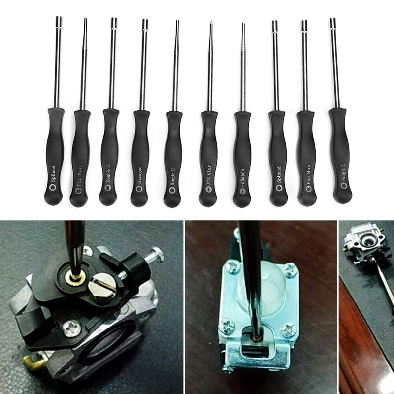 Carburetor Adjustment Tool, Carburetor Driver, Adjustment Screwdriver Set of 10