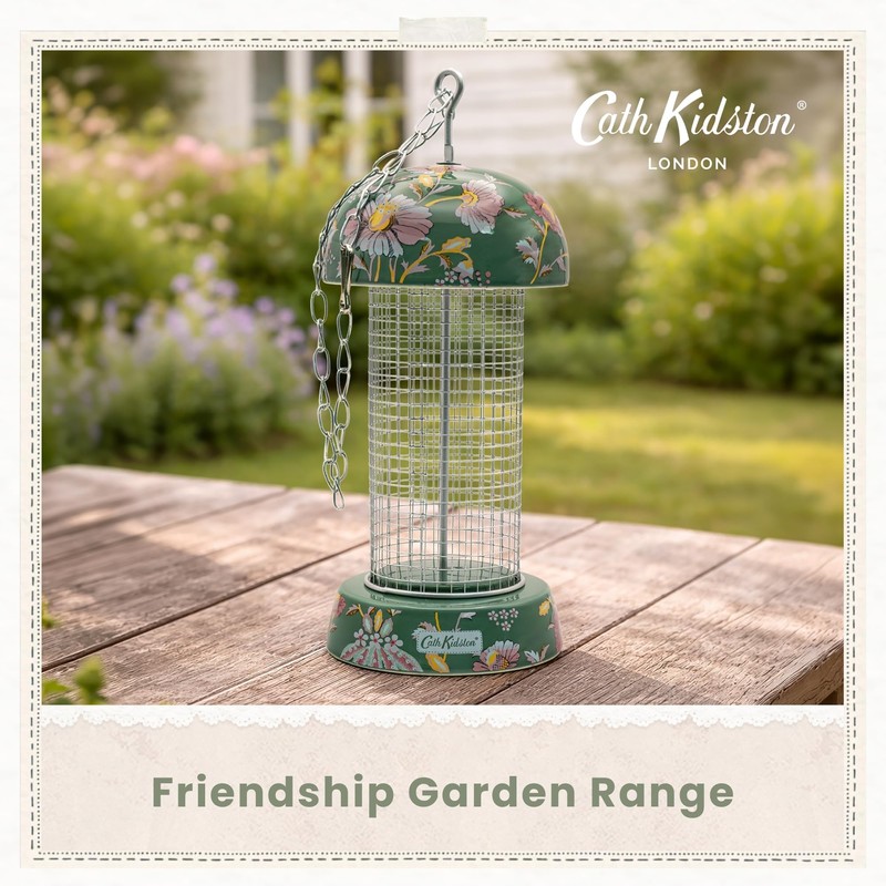 Cath Kidston Hanging Peanut Bird Feeder with Chain, Weather-Resistant Iron