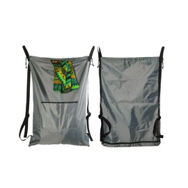 Shiwaki Travel Laundry Bags, Dirty clothes hanging bag behind home door Shoulder storage bag wash bag, Grey