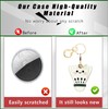 Leather Keychain Holder Case Compatible with AirTag,Cute Protective Cover with