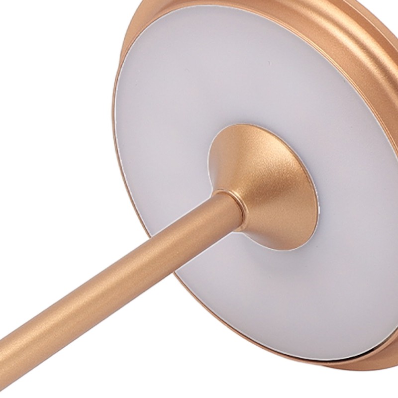 LED Cordless Table Lamp Aluminum Iron 3 Light Source Touch