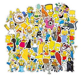 US-Style 50pcs The Simpsons Stickers Waterproof Stickers Car Assortment