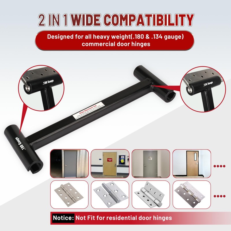 Hinge Adjustment Tool, Double Head Long Handle Hinge Bender, Heavy