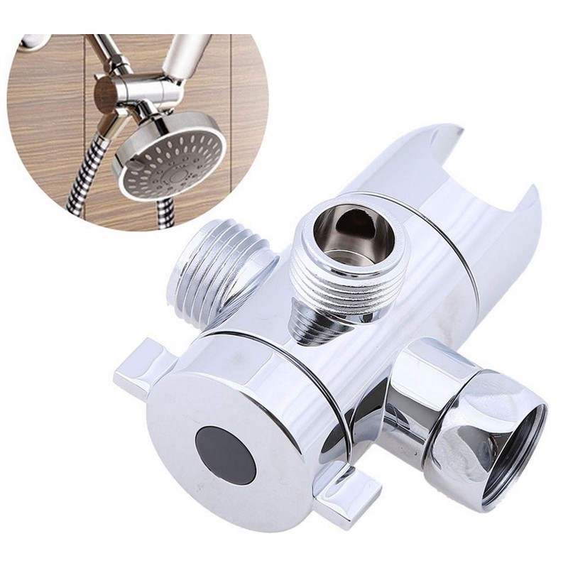 3 Way Shower Head Diverter G 1/2 3-Way T-Adapter, Bathroom
