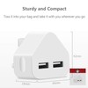 IWIO 3 Pin UK Plug 2 x USB Ports Mains