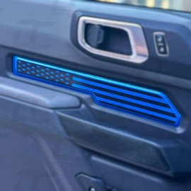 Decal Concepts American Flag Door Panel Trim Accent Decal Kit - (Fits Ford Bronco 2 Door 2021-2024)