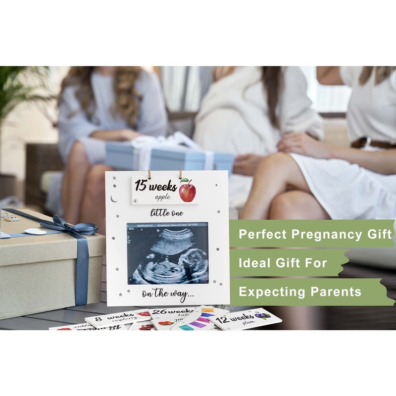 Sonogram Picture Frame - Weekly Fruit & Vegs Pregnancy Milestone,