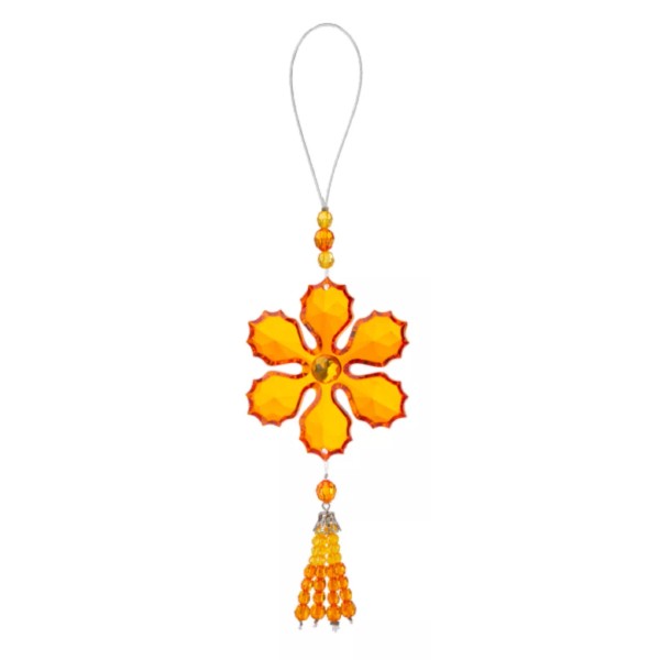 Ganz Crystal Expressions Daisy Bloom Acrylic Ornament 6" Orange w/Orange