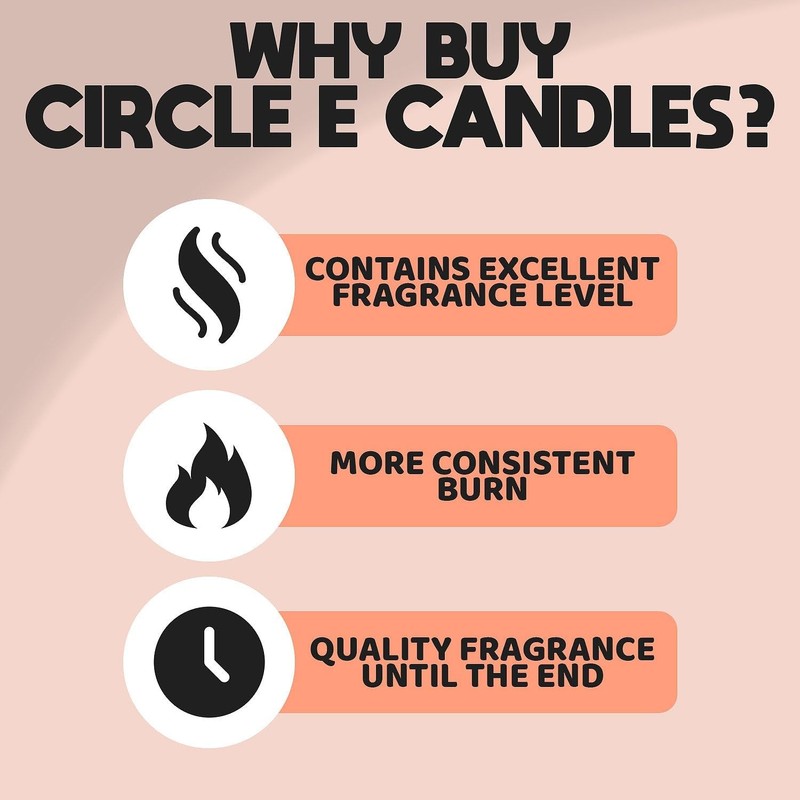 Circle E Candles, Creamy Cinnamon Vanilla Scent, Medium Size Jar