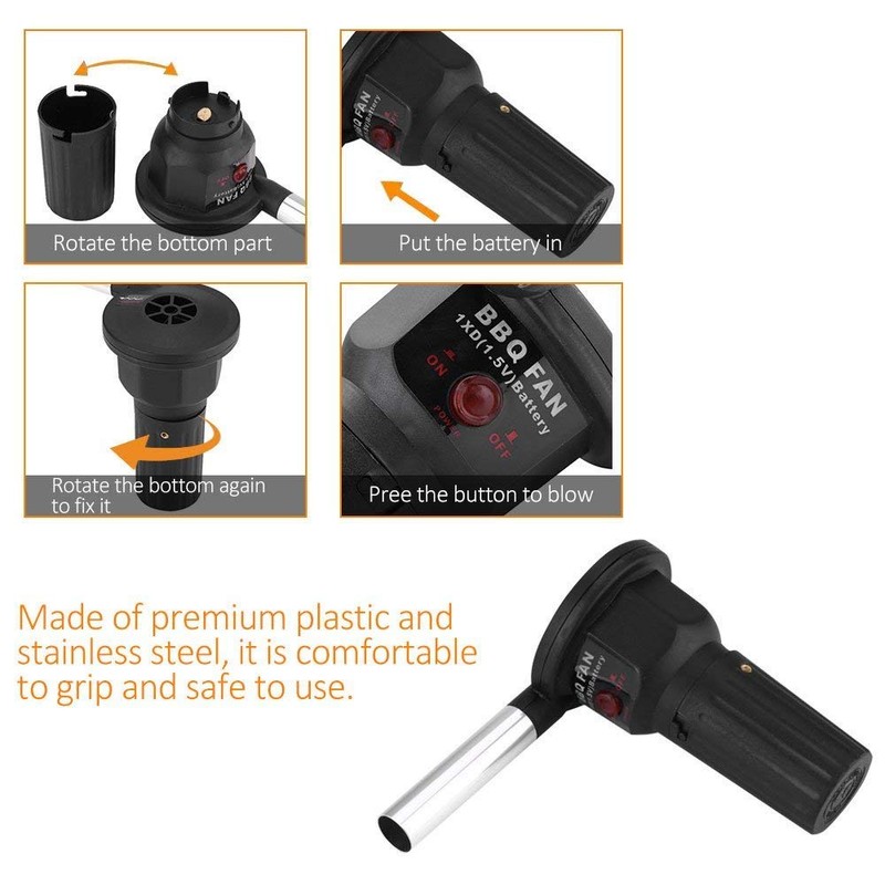 Blower Mighty Mini Low Noise Powered BBQ Fan Air Blower