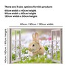 Easter Wall Sticker - Rabbit Photograph Open Window Art Decal