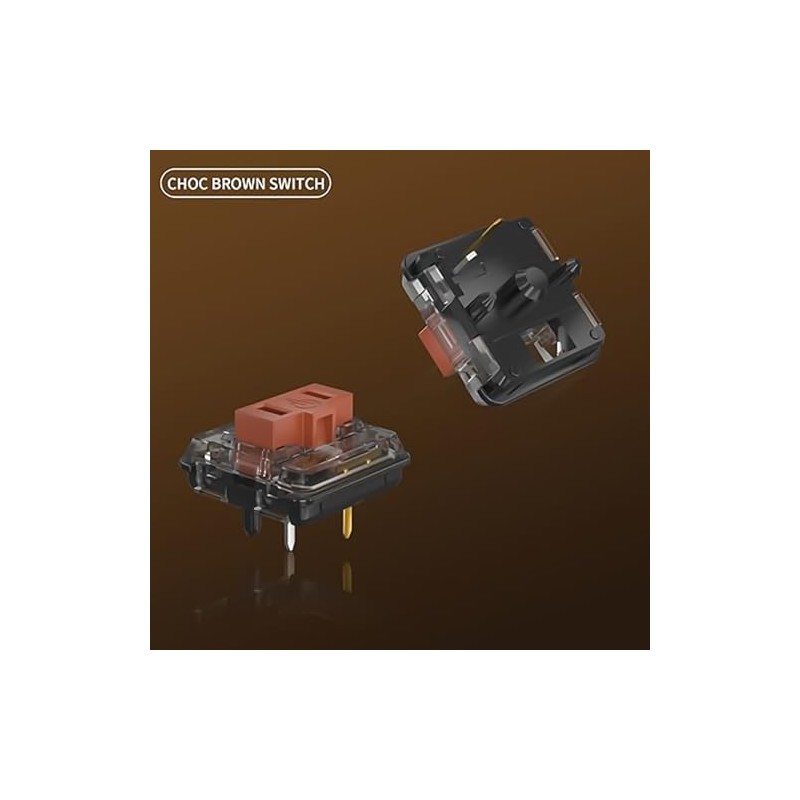 Zjmehty Kailh 1350 Chocolate Brown Low Profile Mechanical Keyboard Switches,Tactile