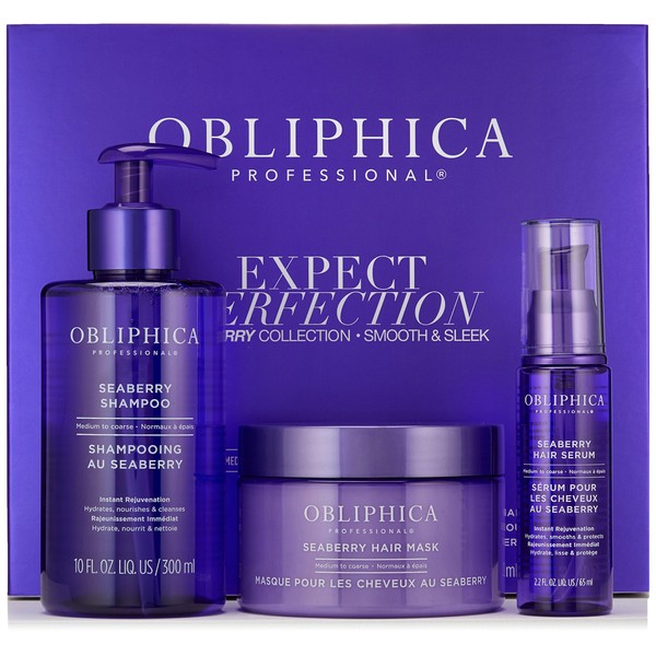 Obliphica Expect Perfection Sleek & Smooth Seaberry Collection - Unleash the Power of Effortlessly Sleek and Smooth Hair, Radiating with Health, Elegance, and Unmatched Brilliance.