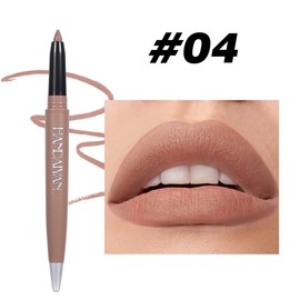 HANDAIYAN Matte Lip Liner Smooth Ultra Fine Lip Pencil, Velvety Nude Lip Stain Waterproof Lip Liner, Highly Pigmented Retractable Soft Lip Liner Precision Tip Lip Crayon Creamy Lip Liner - Color: 04