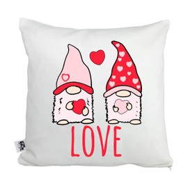 Moonlight Makers, Gnome Love, Decorative Pillow Case, 100% Cotton Canvas Pillowcase, Farmhouse Decor, Gift for Home, Funny Design