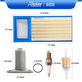 Roykaw Golf Cart Tune Up Kit for 1994-2005 EZGO TXT/Medalist 4-Cycle Gas Models W/Robins Motor, Include Spark Plug, Air/Oil Filter, Fuel Filter, Replaces OEM # 72368G01, 26591G01, 72084-G01