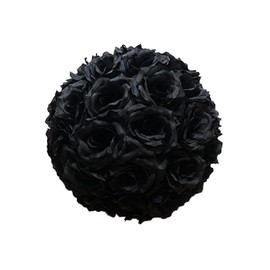 YLBFJXK Artificial Flower Ball for Centerpieces Bridal Wedding Artificial Wedding Party Centerpieces Decorations, 7.8inch (5, Black)