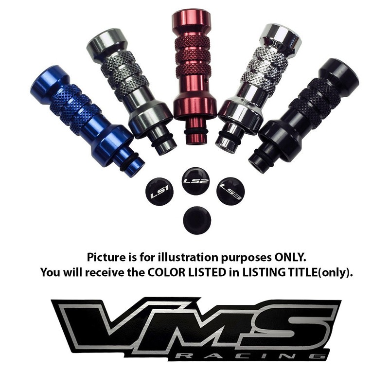 VMS RACING Black Engine Oil Dipstick Handle in Billet Aluminum