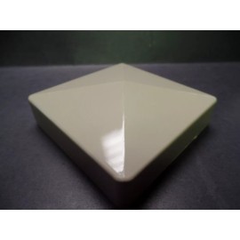 Waymark 4" x 4" External Flat Pyramid Vinyl Post Cap - Clay
