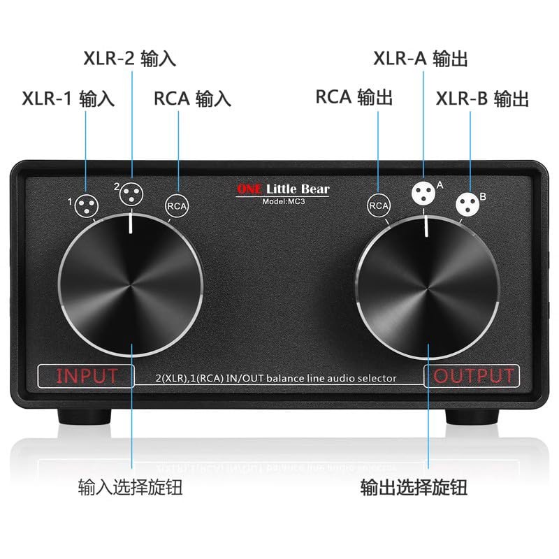 BC1 box version XLR Balanced Unbalanced (RCA) to unbalanced (RCA)