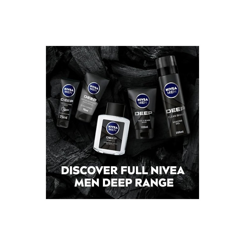 NIVEA- Jabón limpiador profundo para rostro y barba Nivea Men,