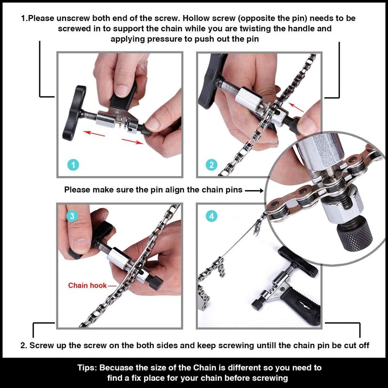 XINYUICEAN Extractor y Medidor de Desgaste para Cadena de Bicicleta,