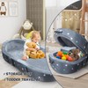 byojia 2in1 Portable Toddler Floor Bed, Foldable Toddler Travel Bed,