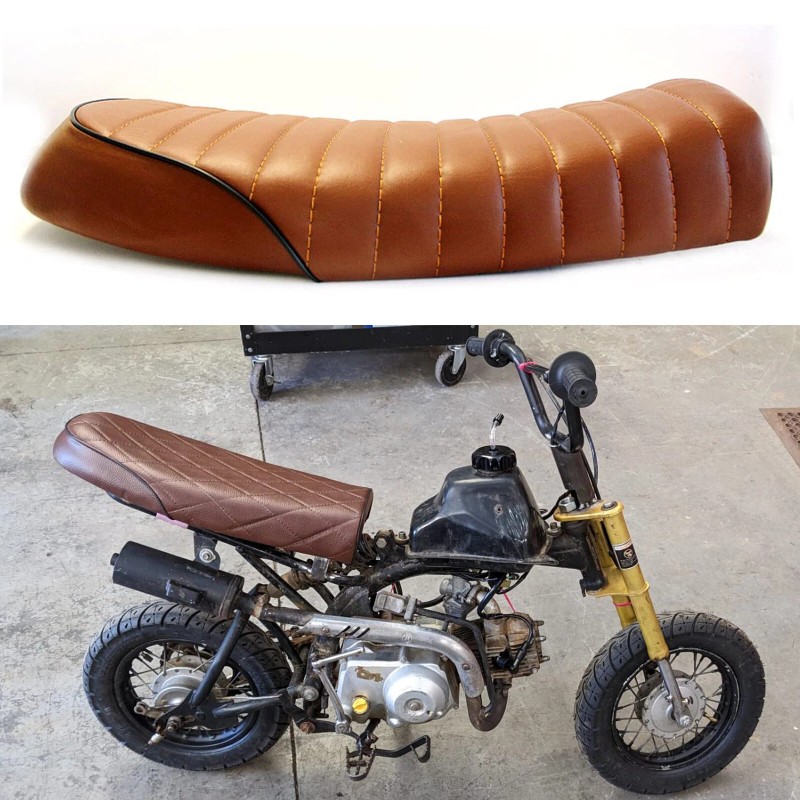 JMTBNO Motorcycle Flat Brat&Hump Saddle Seat Vintage For Honda Suzuki