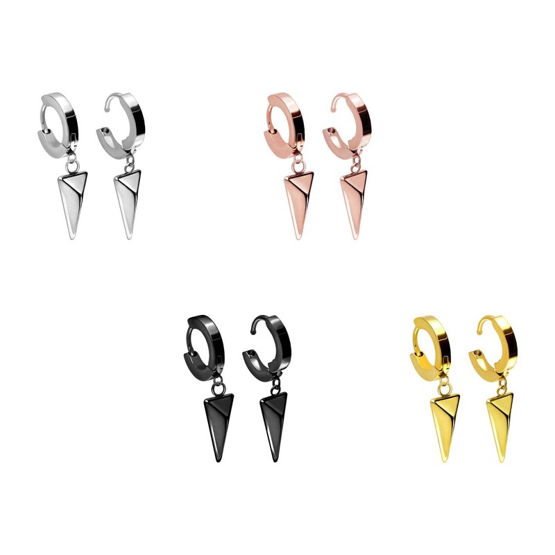 FILANGO 1 Pair of Titanium Ear Clicker Hoop Earrings, Movable
