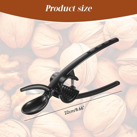 De nueces 2 en 1 de nogal herramienta de cascanueces mejorada resistente para todas las tuercas juego de galletas de tuerca de aleación de aluminio para todas las nueces juego de galletas(plata)