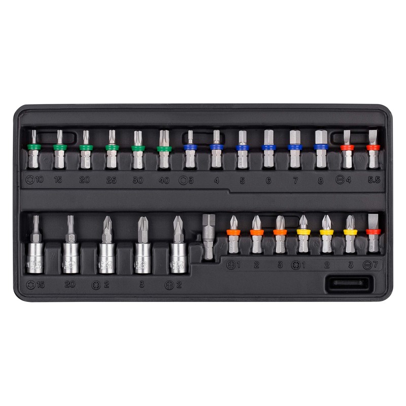 Connex Bit and socket spanner set, 52 pieces, sturdy plastic