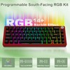 BOYI GMK67-65% Aluminum Alloy Keyboard Kit,Hot-Swappable BT5.0/2.4G/Type-C Tri-Mode Wireless CNC