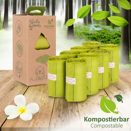 Robin Goods® 120x Hundekotbeutel mit Motiv - biologisch abbaubare Kottüten für Katzen- und Hundehaufen - umweltfreundliche Entsorgungsbeutel - Sackerl (120 - Stück)