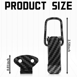 QKYS 2PCS Bumper Clips, Durable Carbon Fiber Quick Release Bumper, Carbon Fiber Security Lock Clips Front Rear Bumper, Universal Car Bumper Repair Kit Fit for Most Cars, Trucks and SUV (Small)