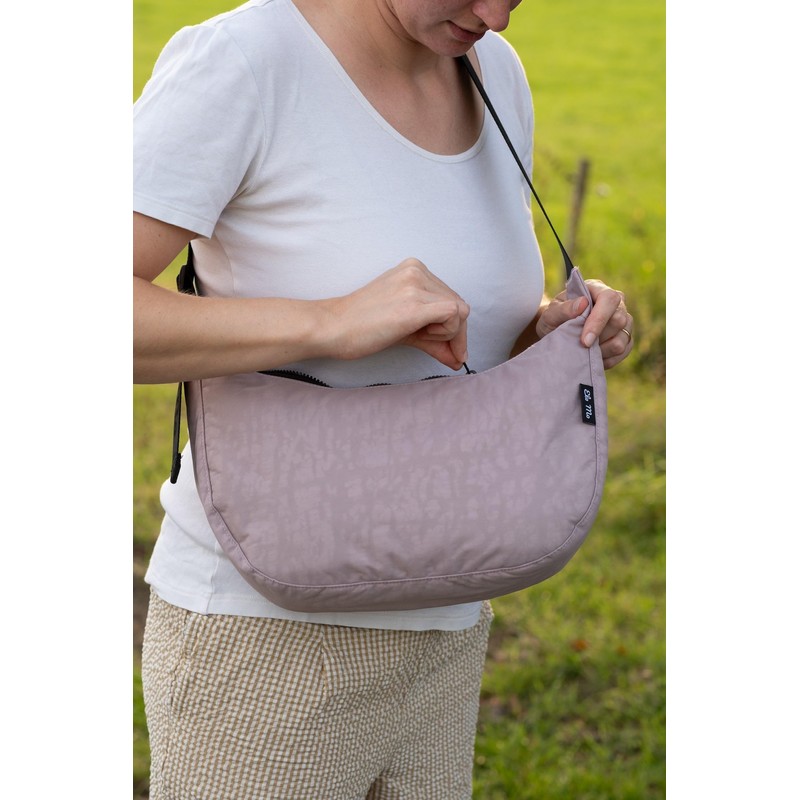 Ela Mo Crossbody Moon Bag, lavender