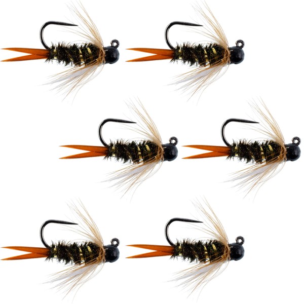 The Fly Fishing Place Black Tungsten Bead Prince Jig Tactical