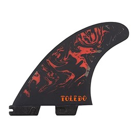 FCS Luvsurf Love Surf "FCS ll" FT-PC/ AirCore/TRI Fins [FILIPE TOLEDO] BLACK/RED/M/L (M Size)