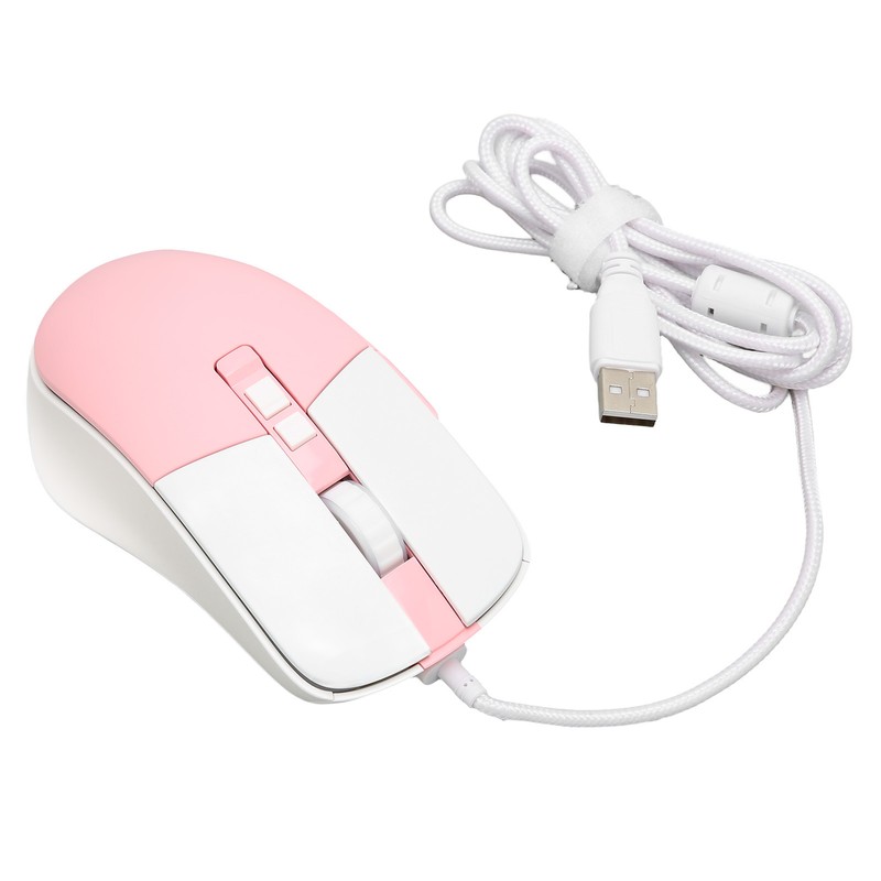 Wired Mouse Ergonomic Streamlined Cool RGB Optical Sensor Gaming Mechanical