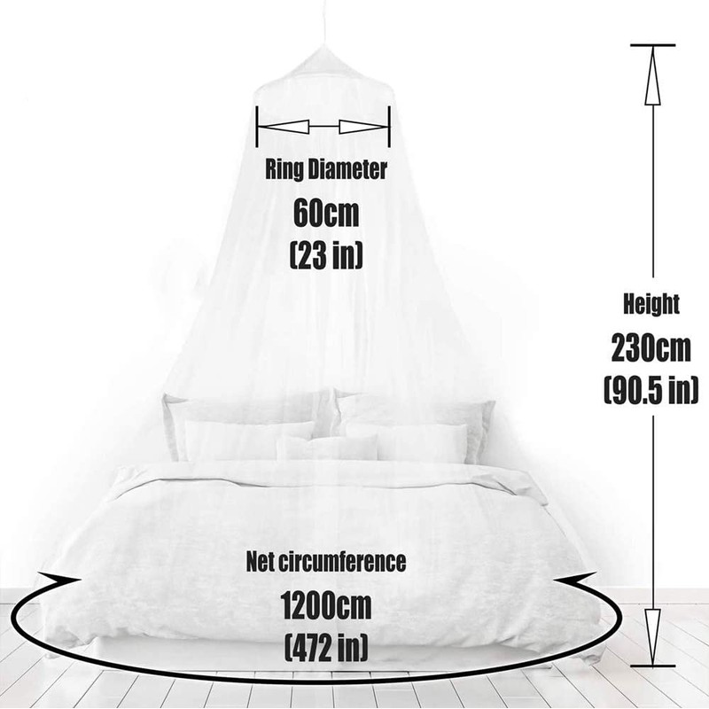 Sendowtek Mosquitero de Cama, Mosquitera para Niños de Cúpula Blanca,