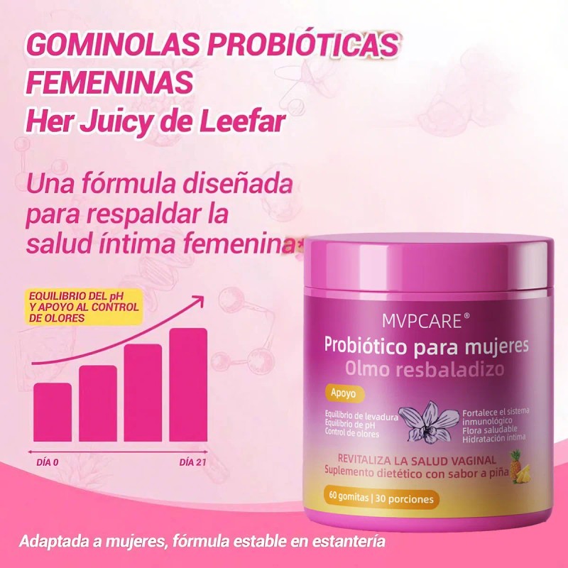 Gomitas Probioticos Vaginales Veganas Para Mujer 60 Unidades
