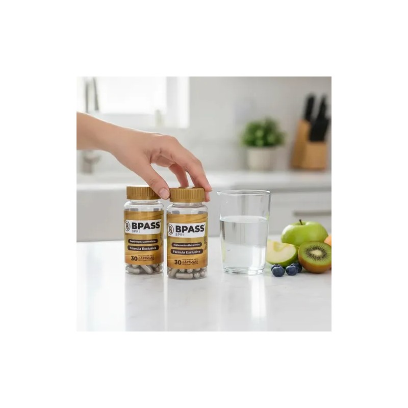 BPRI BPASS BPRI Dorado, Pack de Suplemento Herbal con 30