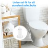 Toilet Bolt Covers Decorative, No Screw Cutting Required,Push-to-Install Universal Toilet