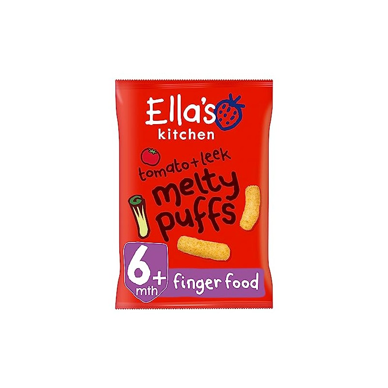 Ella's Kitchen Organic Tomato & Leek Melty Puffs (4 x