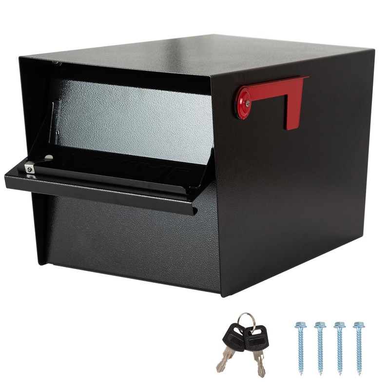 Large Locking Mailbox for Outside, RAINHOL All-Metal Modern Security Mailbox